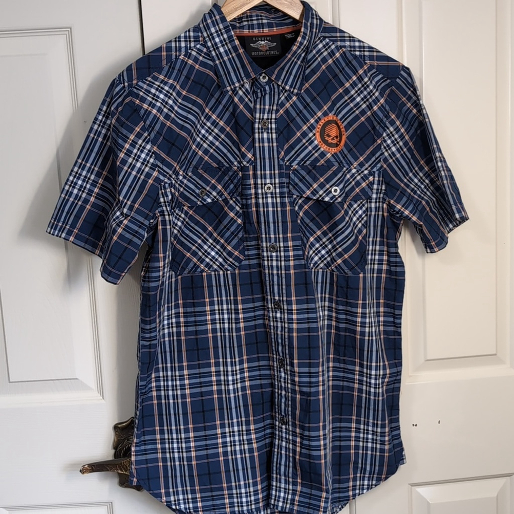 Harley Davidson Button down Performance shirt sleeve shirt men's medium
